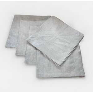 Kim Seybert 21x21 Shimmery Glittery Sparkly Linen Table Napkins Napkin Lot Of 5